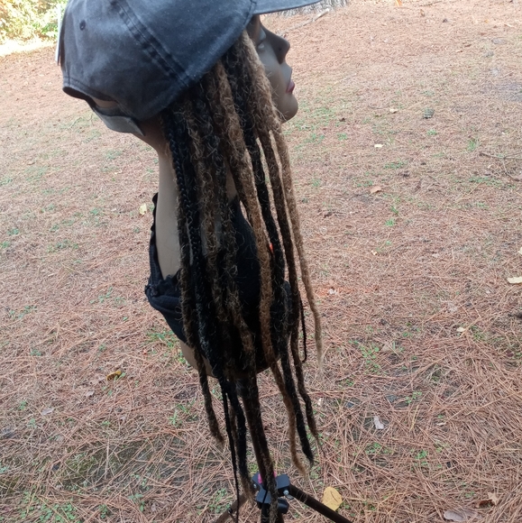 Black brown handmade Ombre tie on loc extensions - Picture 9 of 13